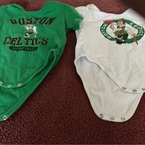Boston Celtics Baby Onesies Set